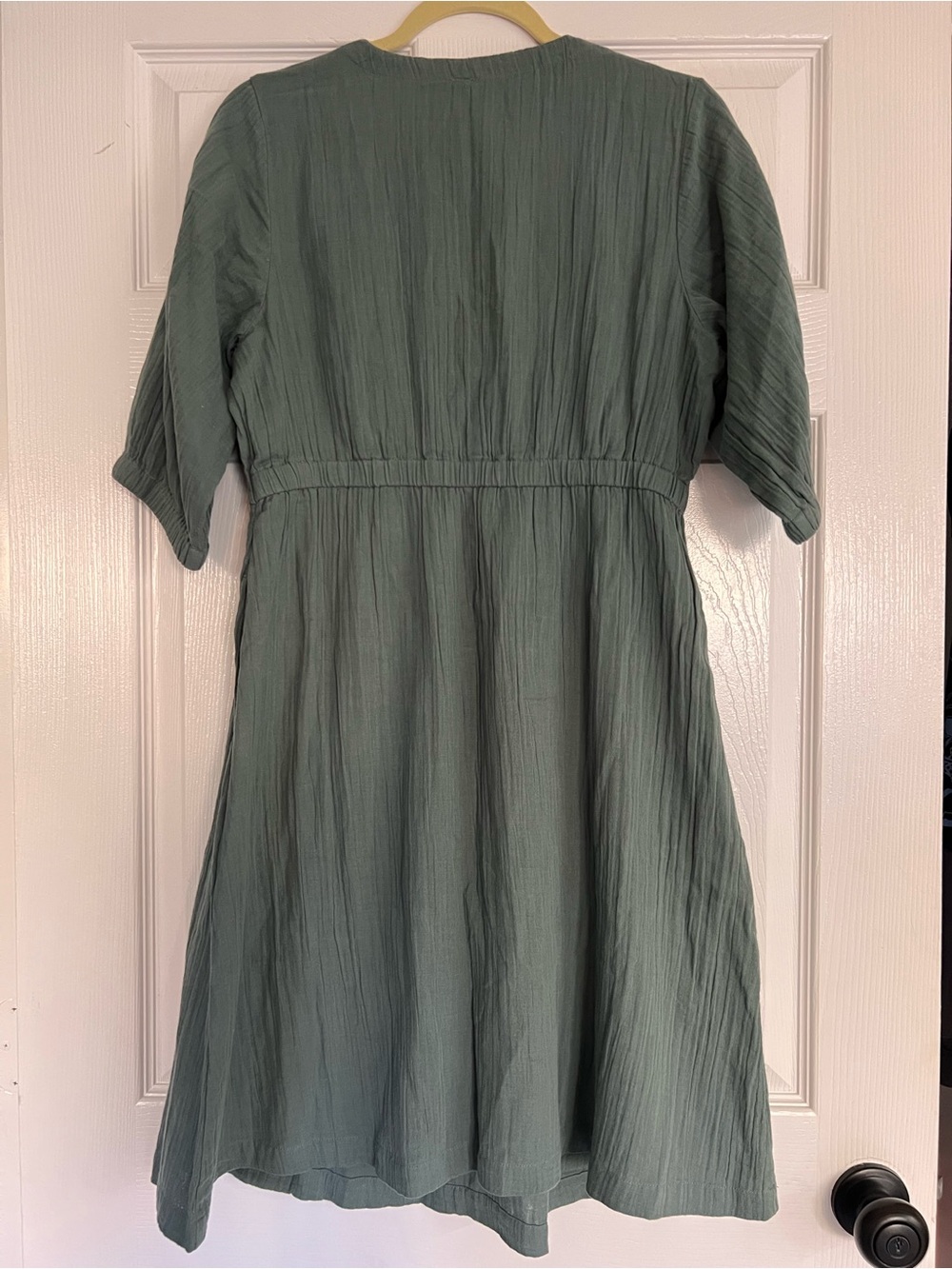 ‼️NWT: Pact Organic Sage Green Coastal Gauze Midi Dress - S - Picture 4 of 4